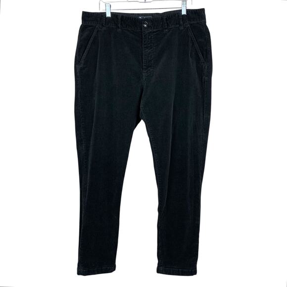 Barbour Neuston Corduroy Pants Stretch Black Trousers Regular Fit Men's 38 x 32 - Picture 1 of 9